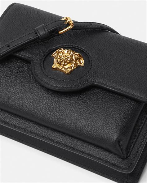 versus versace black leather speedy medusa handbag|Versace la medusa crossbody.